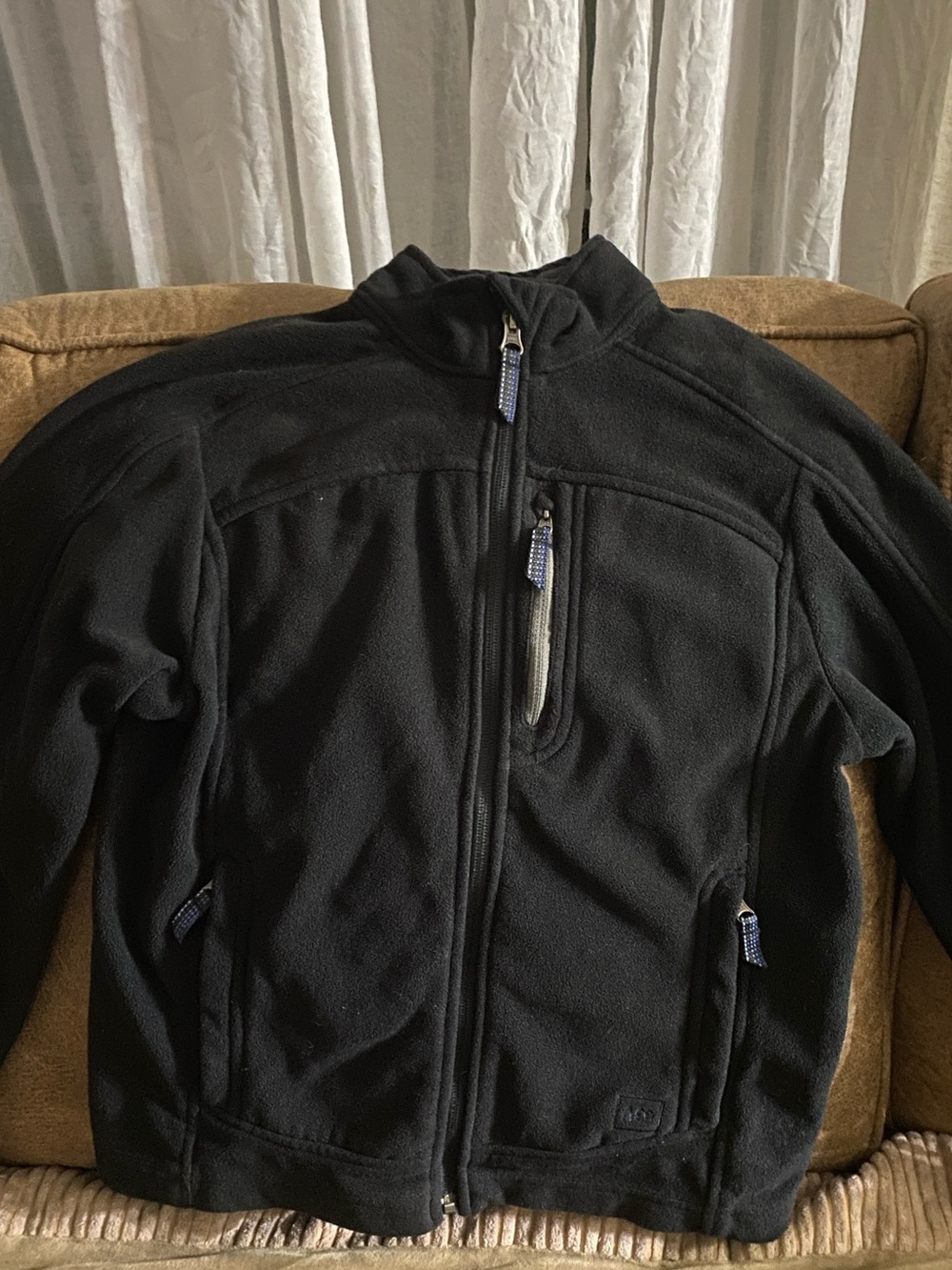 Youth REI Black and Gray Fleece Coat